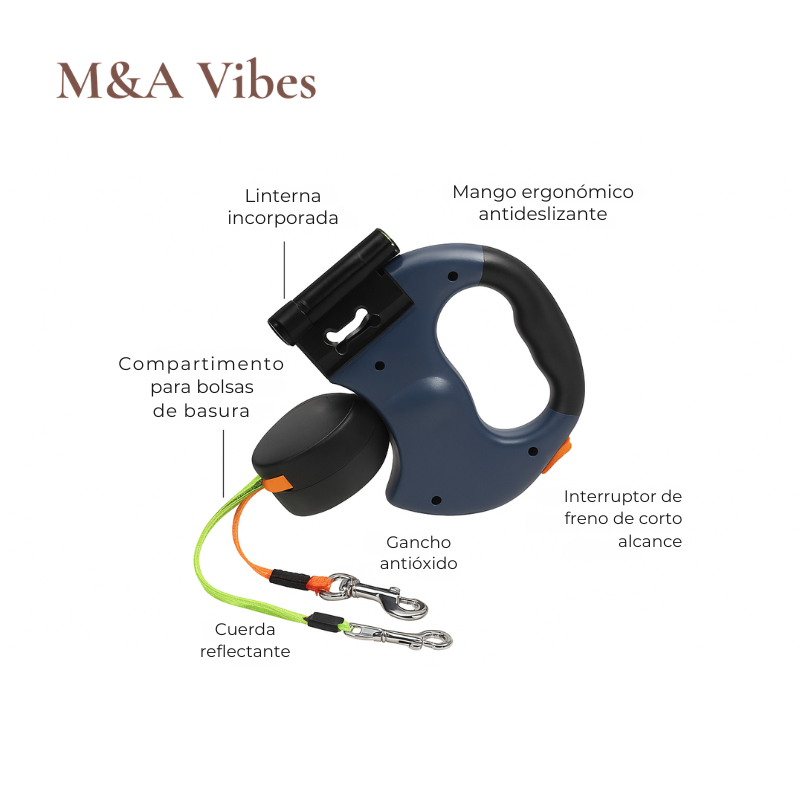 Correa doble retráctil