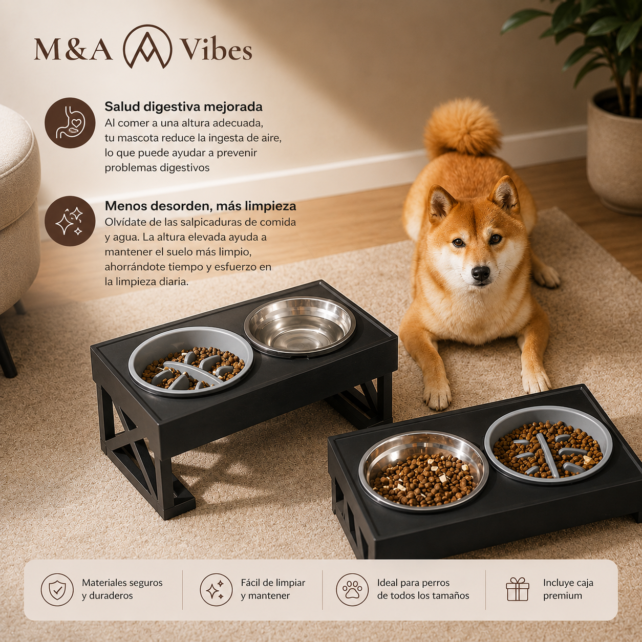 Comedero elevado para mascotas